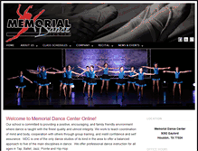 Tablet Screenshot of memorialdance.com